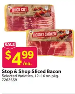 Stop&Shop Stop & Shop Sliced Bacon offer