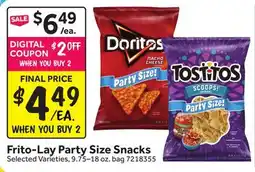 Stop&Shop Frito-Lay Party Size Snacks offer