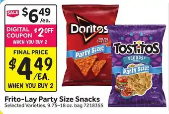 Stop&Shop Frito-Lay Party Size Snacks offer