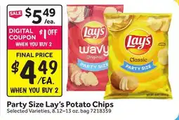 Stop&Shop Party Size Lay's Potato Chips offer