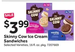 Stop&Shop Skinny Cow Ice Cream Sandwiches offer