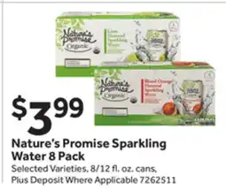 Stop&Shop Nature's Promise Sparkling Water 8 Pack offer