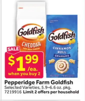 Stop&Shop Pepperidge Farm Goldfish offer
