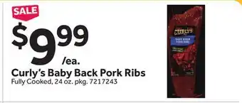 Stop&Shop Curly's Baby Back Pork Ribs offer