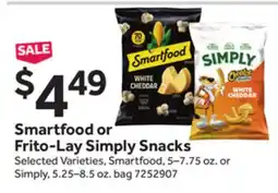 Stop&Shop Smartfood or Frito-Lay Simply Snacks offer