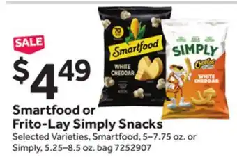 Stop&Shop Smartfood or Frito-Lay Simply Snacks offer