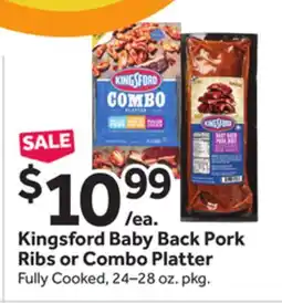 Stop&Shop Kingsford Baby Back Pork Ribs or Combo Platter offer