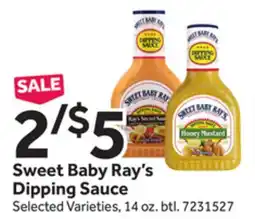 Stop&Shop Sweet Baby Ray's Dipping Sauce offer