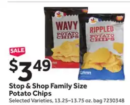 Stop&Shop Stop & Shop Family Size Potato Chips offer