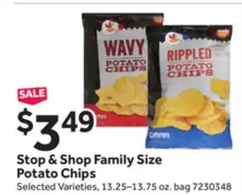 Stop&Shop Stop & Shop Family Size Potato Chips offer