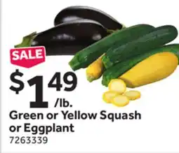Stop&Shop Green or Yellow Squash or Eggplant offer
