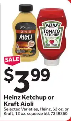 Stop&Shop Heinz Ketchup or Kraft Aioli offer