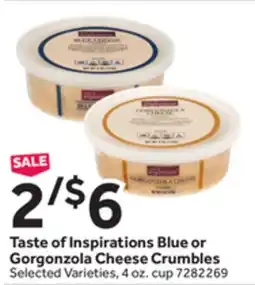 Stop&Shop Taste of Inspirations Blue or Gorgonzola Cheese Crumbles offer