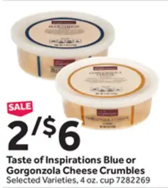 Stop&Shop Taste of Inspirations Blue or Gorgonzola Cheese Crumbles offer