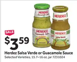 Stop&Shop Herdez Salsa Verde or Guacamole Sauce offer