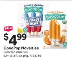 Stop&Shop GoodPop Novelties offer