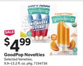 Stop&Shop GoodPop Novelties offer