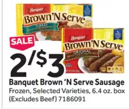 Stop&Shop Banquet Brown'N Serve Sausage offer