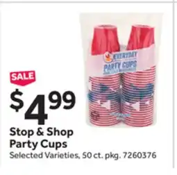 Stop&Shop Stop & Shop Party Cups offer
