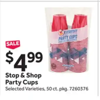 Stop&Shop Stop & Shop Party Cups offer