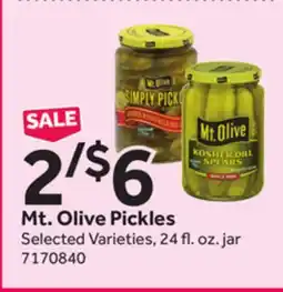 Stop&Shop Mt. Olive Pickles offer