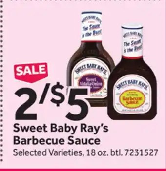 Stop&Shop Sweet Baby Ray's Barbecue Sauce offer