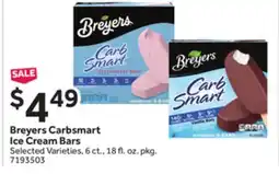 Stop&Shop Breyers Carbsmart Ice Cream Bars offer
