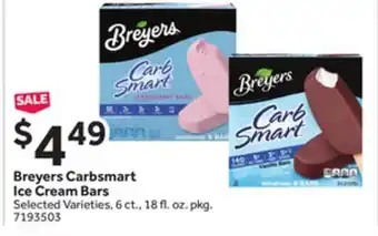 Stop&Shop Breyers Carbsmart Ice Cream Bars offer