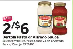 Stop&Shop Bertolli Pasta or Alfredo Sauce offer