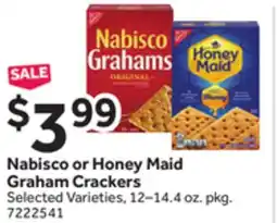 Stop&Shop Nabisco or Honey Maid Graham Crackers offer