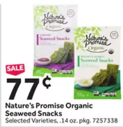 Stop&Shop Nature's Promise Organic Seaweed Snacks offer