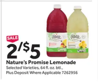 Stop&Shop Nature's Promise Lemonade offer