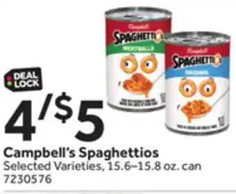 Stop&Shop Campbell's Spaghettios offer
