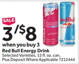 Stop&Shop Red Bull Energy Drink offer