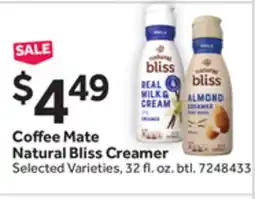 Stop&Shop Coffee Mate Natural Bliss Creamer offer