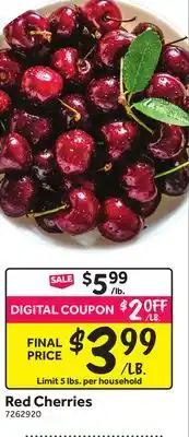Stop&Shop Red Cherries offer