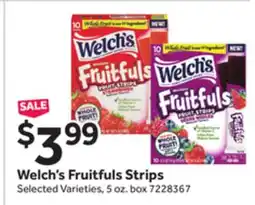 Stop&Shop Welch's Fruitfuls Strips offer