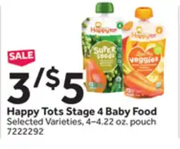 Stop&Shop Happy Tots Stage 4 Baby Food offer