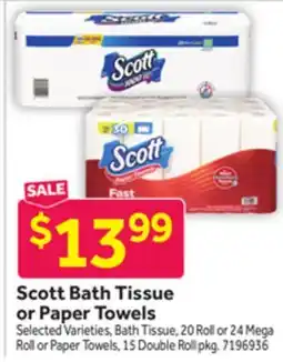 Stop&Shop Scott Bath Tissue or Paper Towels offer