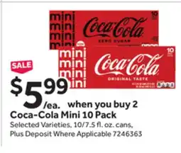 Stop&Shop Coca-Cola Mini 10 Pack offer