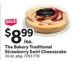 Stop&Shop The Bakery Traditional Strawberry Swirl Cheesecake offer