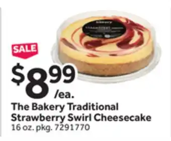 Stop&Shop The Bakery Traditional Strawberry Swirl Cheesecake offer
