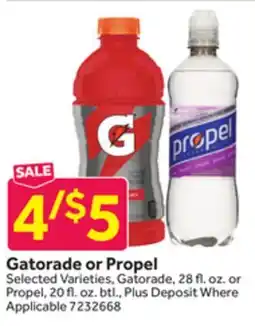 Stop&Shop Gatorade or Propel offer