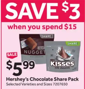 Stop&Shop Hershey's Chocolate Share Pack offer