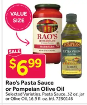 Stop&Shop Rao's Pasta Sauce or Pompeian Olive Oil offer