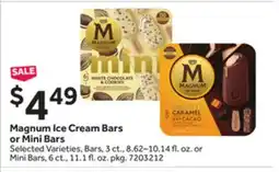 Stop&Shop Magnum Ice Cream Bars or Mini Bars offer