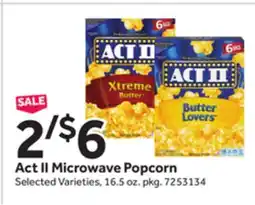 Stop&Shop Act II Microwave Popcorn offer