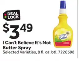 Stop&Shop I Can't Believe It's Not Butter Spray offer
