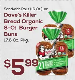 DeCicco & Sons Dave's Killer Bread Organic 8-Ct. Burger Buns offer