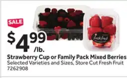 Stop&Shop Strawberry Cup or Family Pack Mixed Berries offer